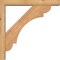 Ekena Millwork Olympic Block Smooth Bracket w/ Offset Brace, Western Red Cedar, 3 1/2"W x 18"D x 18"H BKT0402X18X18OLY05SWR - alternate 3